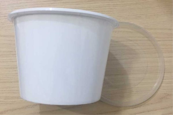 Tô Nhựa Tròn 1000ml Trắng Sữa